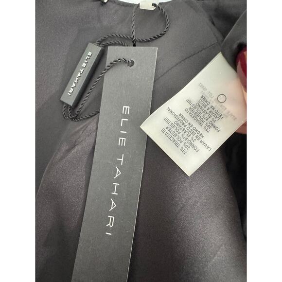 NWT Elie Tahari Black Cut Out Sheath Dress Women’s 12 $328 | Luxury Cocktail - Picture 7 of 8